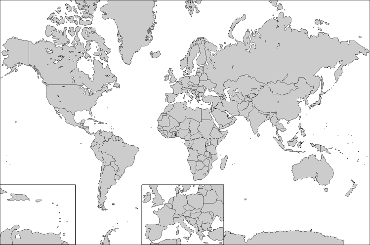 world map outline with countries png