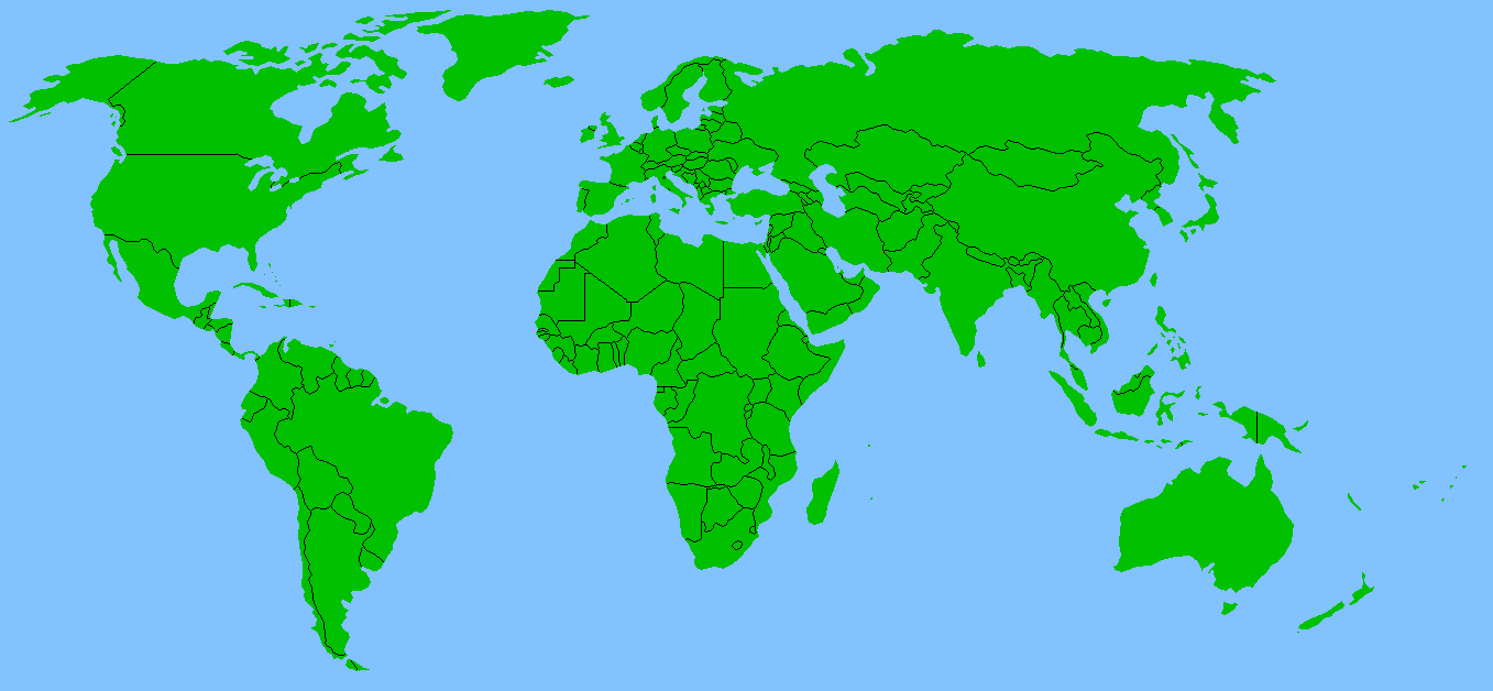 blank map of the world