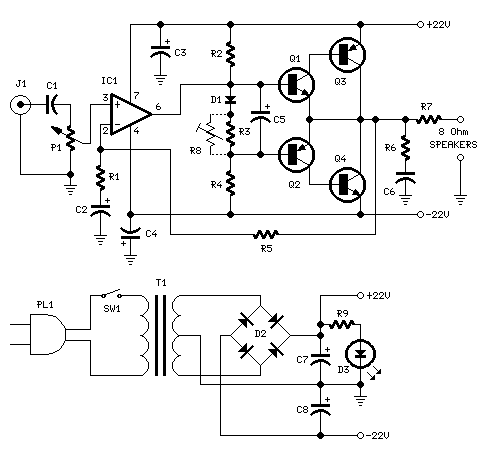 Audio amplifier circuits
