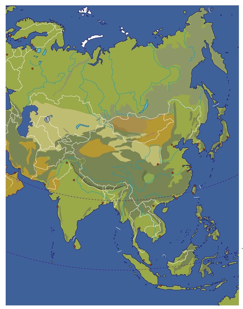 Blank World Map Europe And Asia