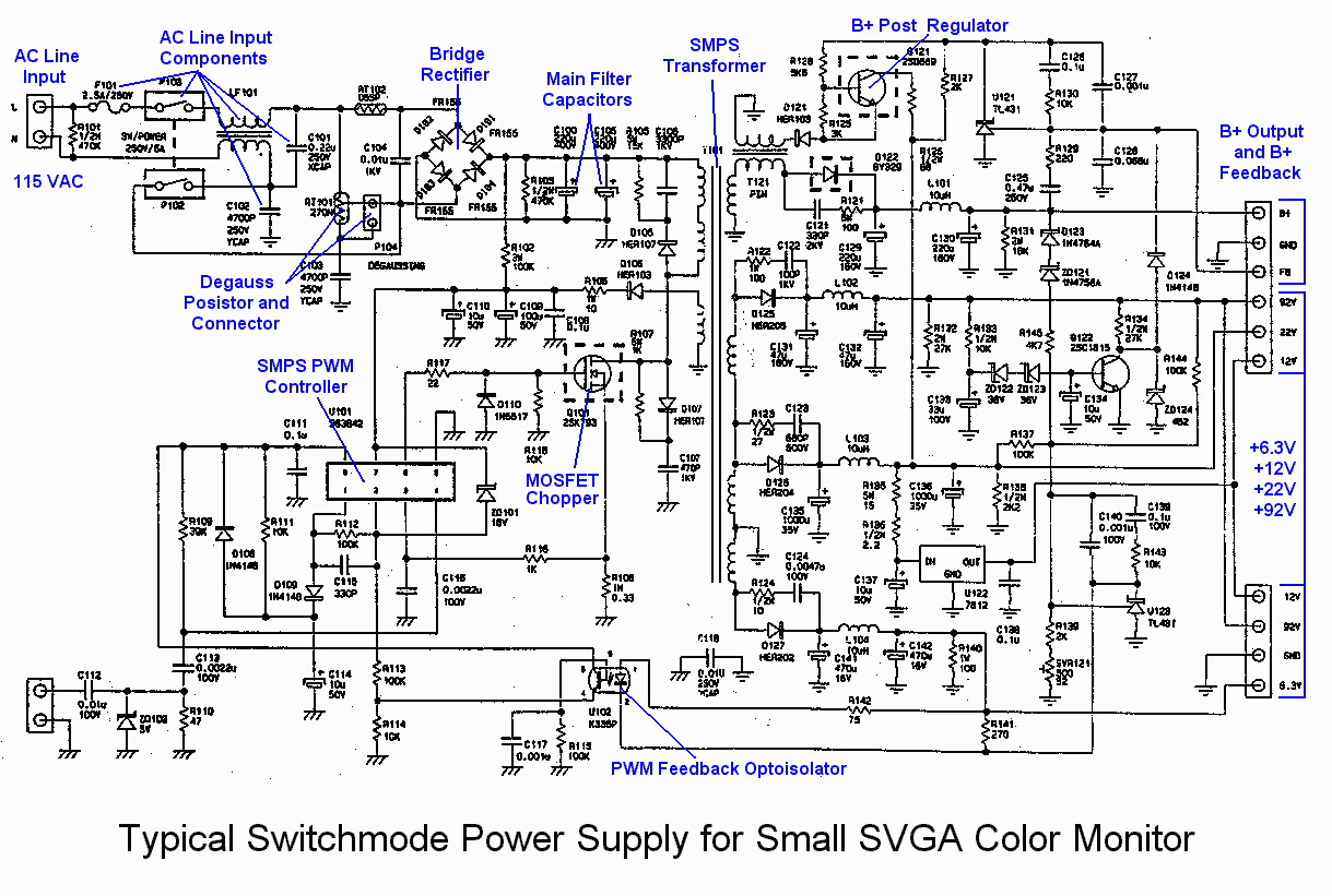 Hasil gambar untuk smps power supply schematic