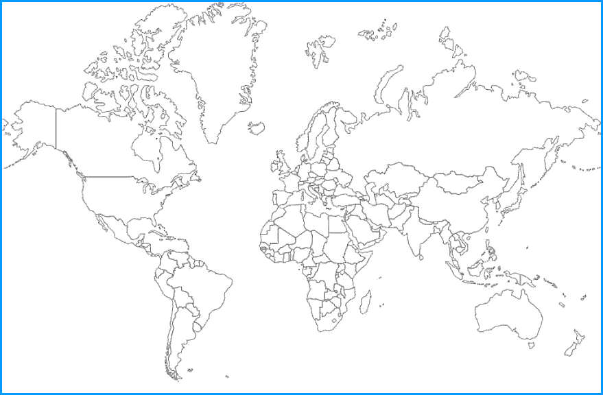 Outline Map Of The World